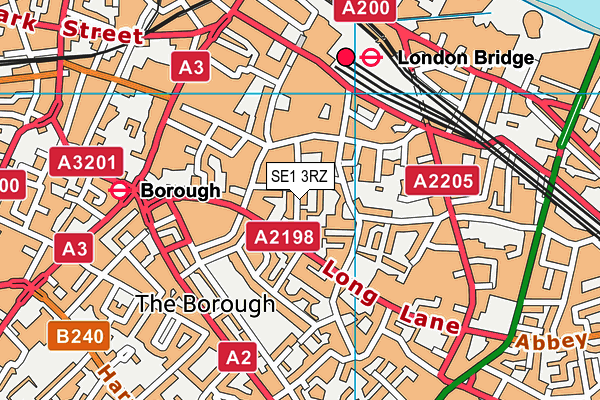 SE1 3RZ map - OS VectorMap District (Ordnance Survey)