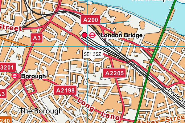 SE1 3SZ map - OS VectorMap District (Ordnance Survey)
