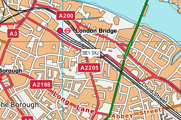 SE1 3XJ map - OS VectorMap District (Ordnance Survey)
