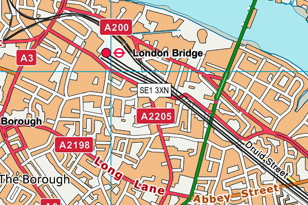 SE1 3XN map - OS VectorMap District (Ordnance Survey) SE1 3XN map - OS VectorMap District (Ordnance Survey)