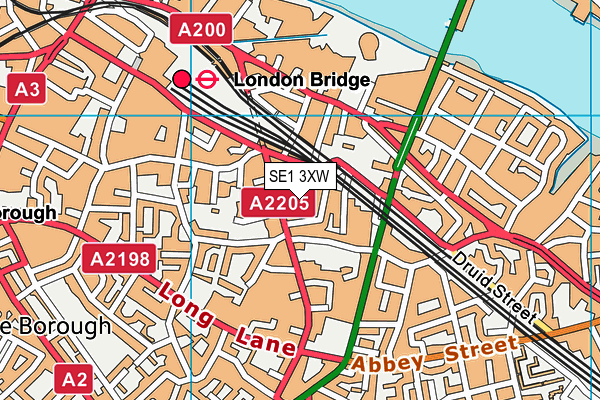 SE1 3XW map - OS VectorMap District (Ordnance Survey) SE1 3XW map - OS VectorMap District (Ordnance Survey)