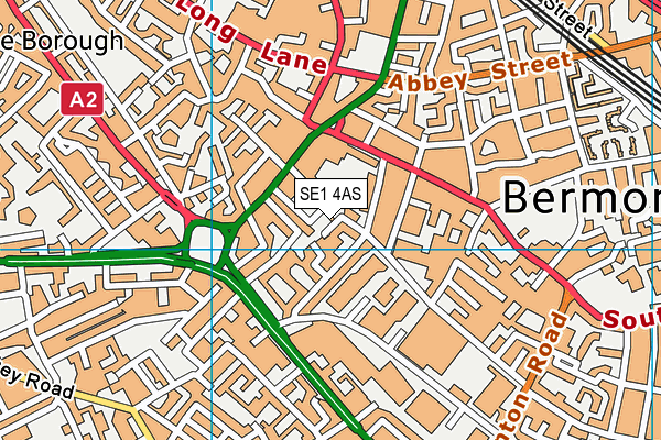 SE1 4AS map - OS VectorMap District (Ordnance Survey)