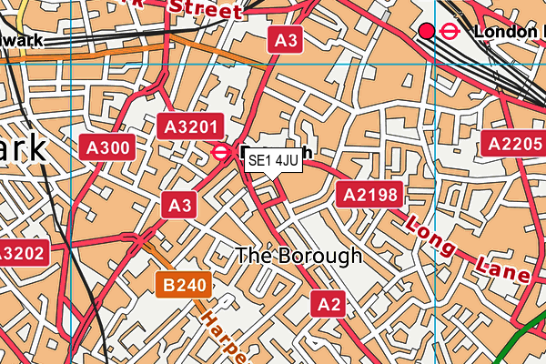 SE1 4JU map - OS VectorMap District (Ordnance Survey) SE1 4JU map - OS VectorMap District (Ordnance Survey)