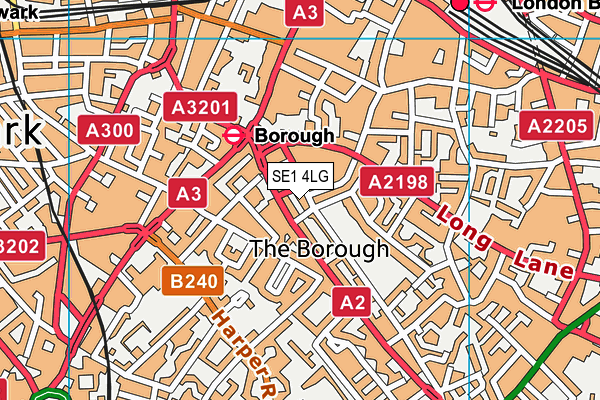 SE1 4LG map - OS VectorMap District (Ordnance Survey) SE1 4LG map - OS VectorMap District (Ordnance Survey)