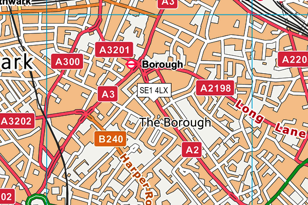 SE1 4LX map - OS VectorMap District (Ordnance Survey) SE1 4LX map - OS VectorMap District (Ordnance Survey)