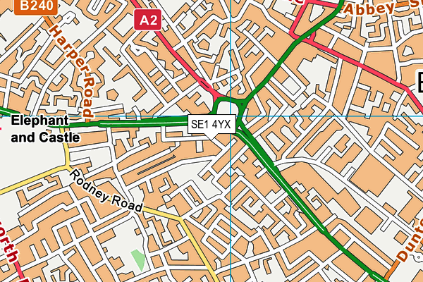 SE1 4YX map - OS VectorMap District (Ordnance Survey)