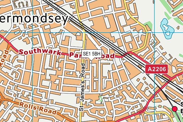 SE1 5BH map - OS VectorMap District (Ordnance Survey) SE1 5BH map - OS VectorMap District (Ordnance Survey)