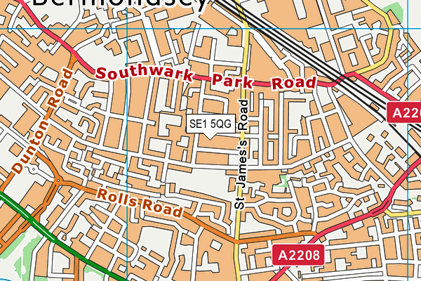 SE1 5QG map - OS VectorMap District (Ordnance Survey)