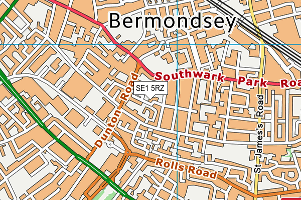 SE1 5RZ map - OS VectorMap District (Ordnance Survey) SE1 5RZ map - OS VectorMap District (Ordnance Survey)
