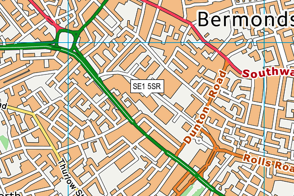 SE1 5SR map - OS VectorMap District (Ordnance Survey) SE1 5SR map - OS VectorMap District (Ordnance Survey)