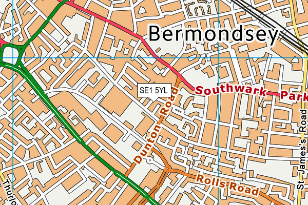 SE1 5YL map - OS VectorMap District (Ordnance Survey) SE1 5YL map - OS VectorMap District (Ordnance Survey)