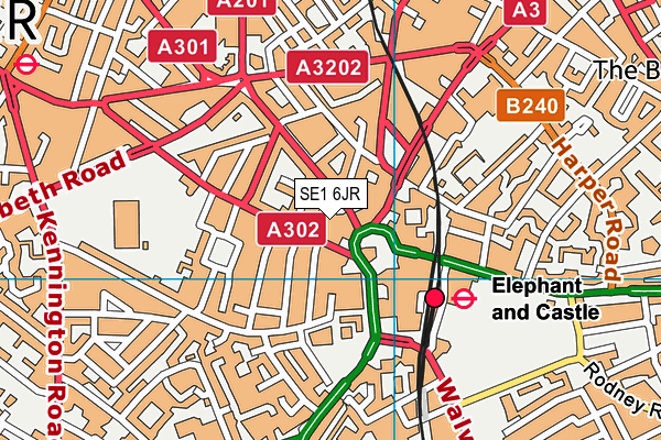 SE1 6JR map - OS VectorMap District (Ordnance Survey) SE1 6JR map - OS VectorMap District (Ordnance Survey)