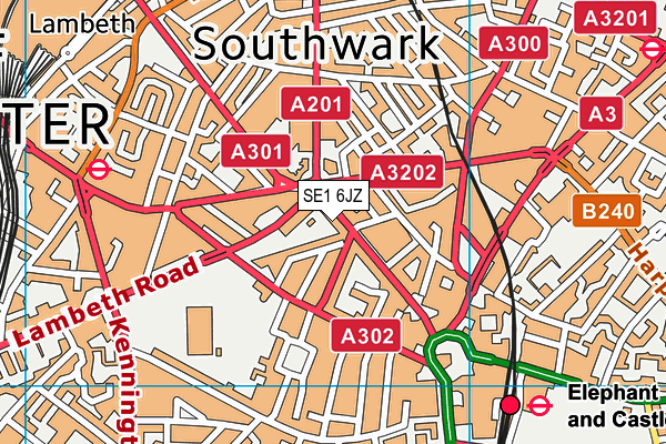 SE1 6JZ map - OS VectorMap District (Ordnance Survey) SE1 6JZ map - OS VectorMap District (Ordnance Survey)