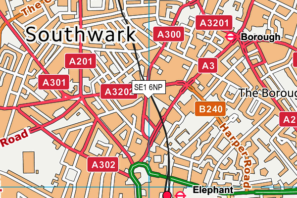 SE1 6NP map - OS VectorMap District (Ordnance Survey)