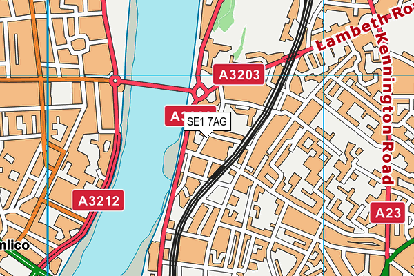 SE1 7AG map - OS VectorMap District (Ordnance Survey) SE1 7AG map - OS VectorMap District (Ordnance Survey)