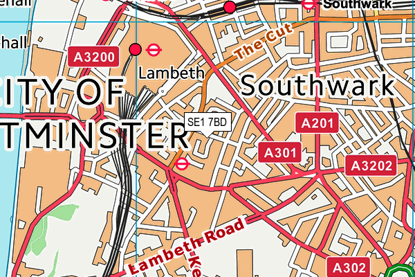 SE1 7BD map - OS VectorMap District (Ordnance Survey) SE1 7BD map - OS VectorMap District (Ordnance Survey)