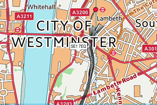 SE1 7EQ map - OS VectorMap District (Ordnance Survey)
