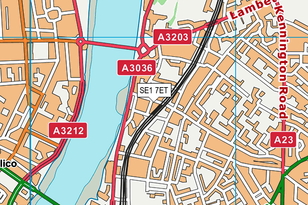 SE1 7ET map - OS VectorMap District (Ordnance Survey) SE1 7ET map - OS VectorMap District (Ordnance Survey)