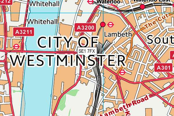 SE1 7FX map - OS VectorMap District (Ordnance Survey) SE1 7FX map - OS VectorMap District (Ordnance Survey)