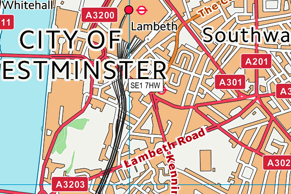 SE1 7HW map - OS VectorMap District (Ordnance Survey) SE1 7HW map - OS VectorMap District (Ordnance Survey)