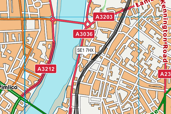 SE1 7HX map - OS VectorMap District (Ordnance Survey) SE1 7HX map - OS VectorMap District (Ordnance Survey)