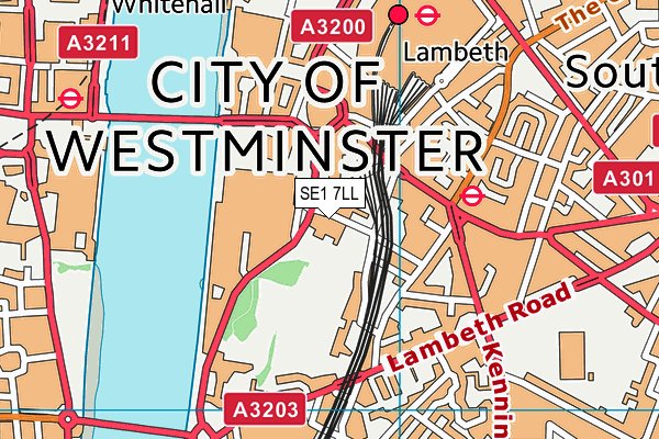 SE1 7LL map - OS VectorMap District (Ordnance Survey)