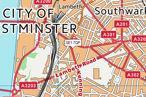 SE1 7QP map - OS VectorMap District (Ordnance Survey) SE1 7QP map - OS VectorMap District (Ordnance Survey)