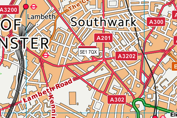 SE1 7QX map - OS VectorMap District (Ordnance Survey) SE1 7QX map - OS VectorMap District (Ordnance Survey)