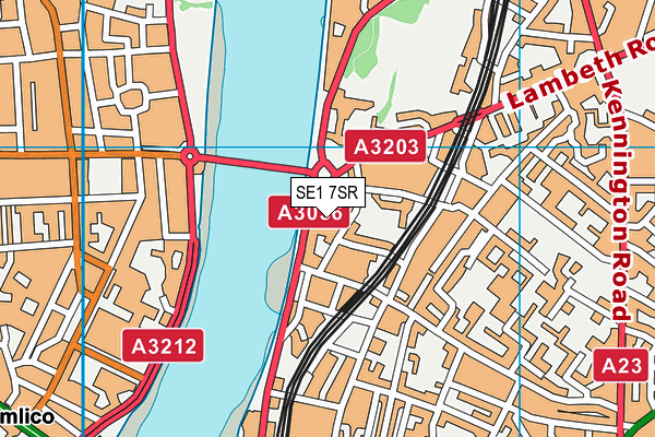 SE1 7SR map - OS VectorMap District (Ordnance Survey) SE1 7SR map - OS VectorMap District (Ordnance Survey)