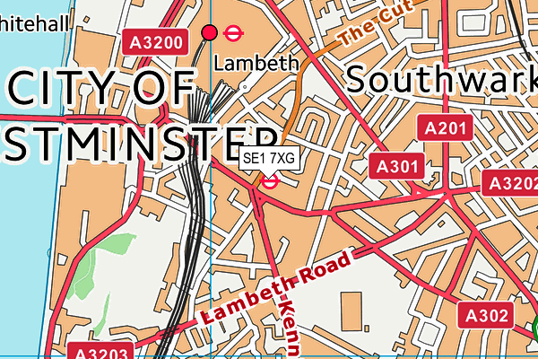 SE1 7XG map - OS VectorMap District (Ordnance Survey) SE1 7XG map - OS VectorMap District (Ordnance Survey)