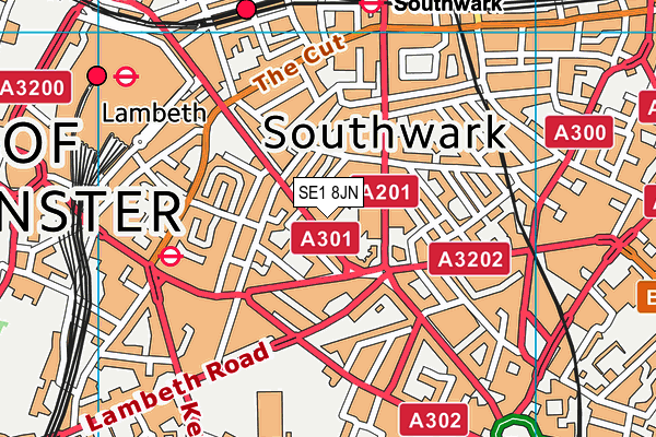 SE1 8JN map - OS VectorMap District (Ordnance Survey) SE1 8JN map - OS VectorMap District (Ordnance Survey)