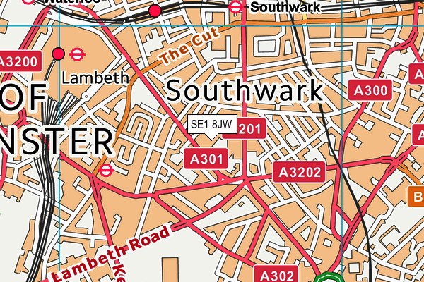 SE1 8JW map - OS VectorMap District (Ordnance Survey) SE1 8JW map - OS VectorMap District (Ordnance Survey)