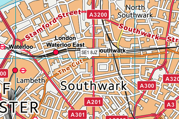 SE1 8JZ map - OS VectorMap District (Ordnance Survey) SE1 8JZ map - OS VectorMap District (Ordnance Survey)