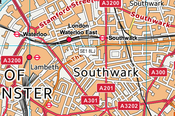 SE1 8LJ map - OS VectorMap District (Ordnance Survey) SE1 8LJ map - OS VectorMap District (Ordnance Survey)