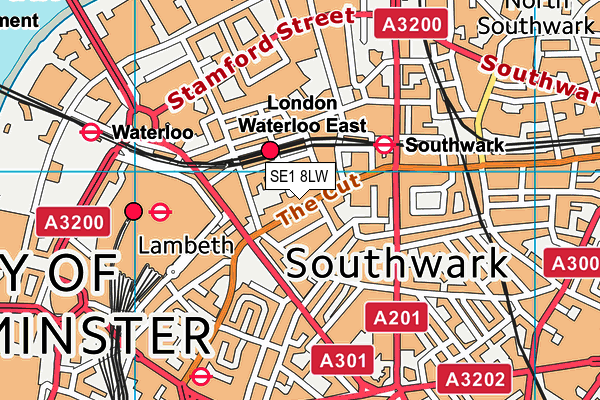 SE1 8LW map - OS VectorMap District (Ordnance Survey) SE1 8LW map - OS VectorMap District (Ordnance Survey)