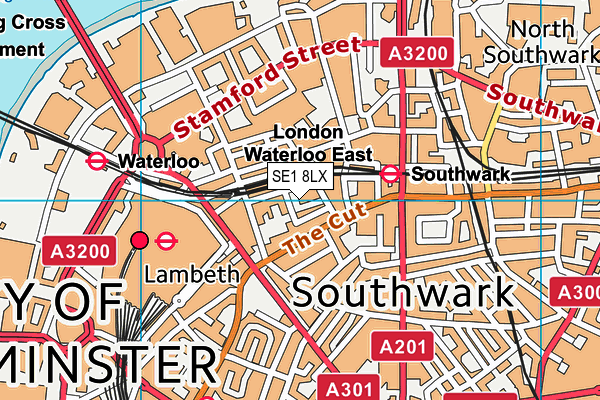 SE1 8LX map - OS VectorMap District (Ordnance Survey) SE1 8LX map - OS VectorMap District (Ordnance Survey)
