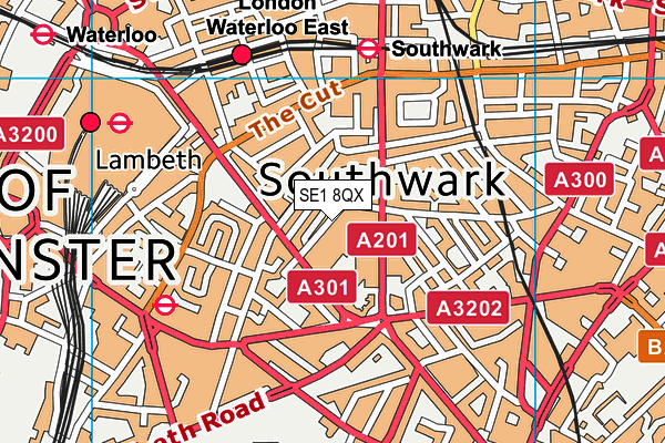 SE1 8QX map - OS VectorMap District (Ordnance Survey) SE1 8QX map - OS VectorMap District (Ordnance Survey)