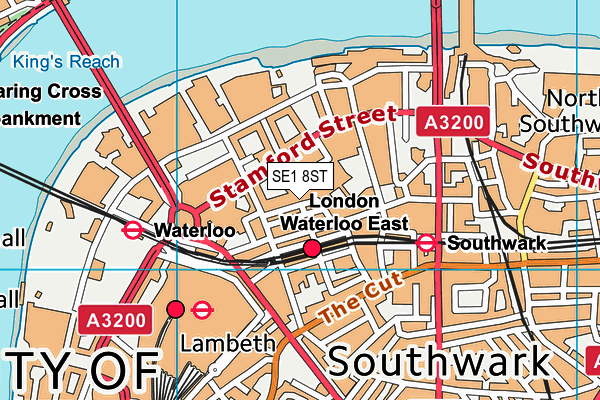 SE1 8ST map - OS VectorMap District (Ordnance Survey)
