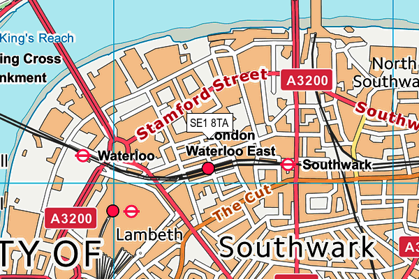 SE1 8TA map - OS VectorMap District (Ordnance Survey)