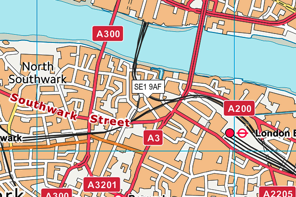 SE1 9AF map - OS VectorMap District (Ordnance Survey) SE1 9AF map - OS VectorMap District (Ordnance Survey)