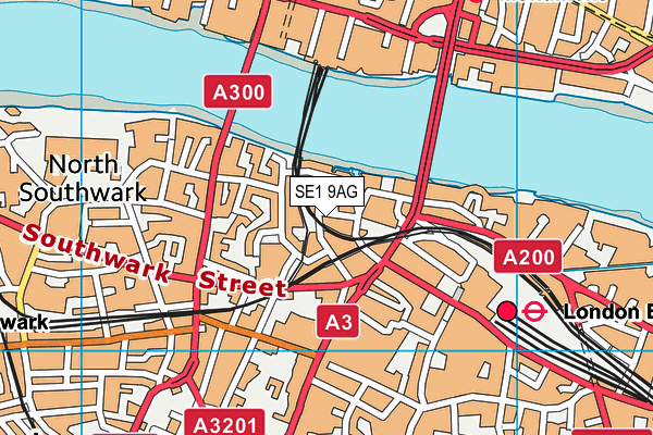 SE1 9AG map - OS VectorMap District (Ordnance Survey) SE1 9AG map - OS VectorMap District (Ordnance Survey)