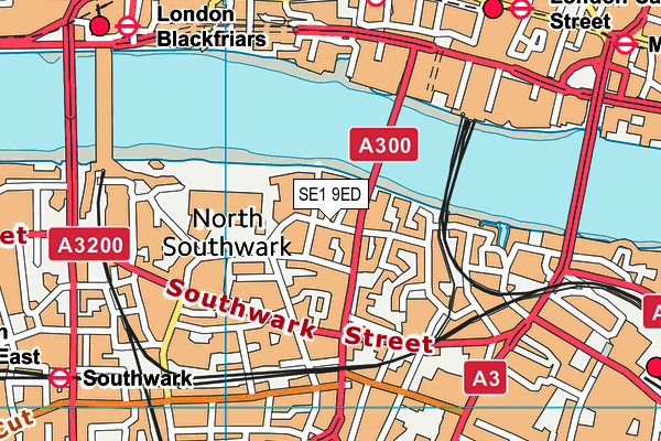 SE1 9ED map - OS VectorMap District (Ordnance Survey)