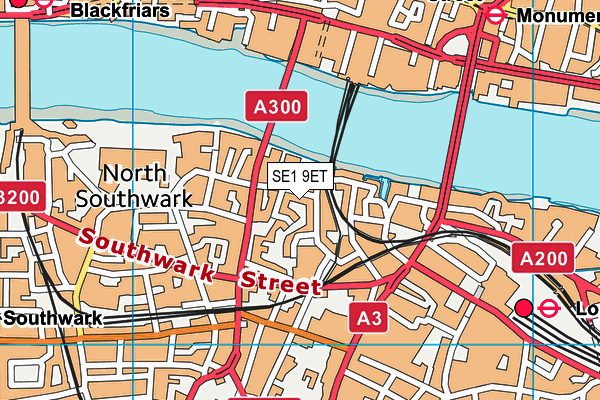 SE1 9ET map - OS VectorMap District (Ordnance Survey) SE1 9ET map - OS VectorMap District (Ordnance Survey)