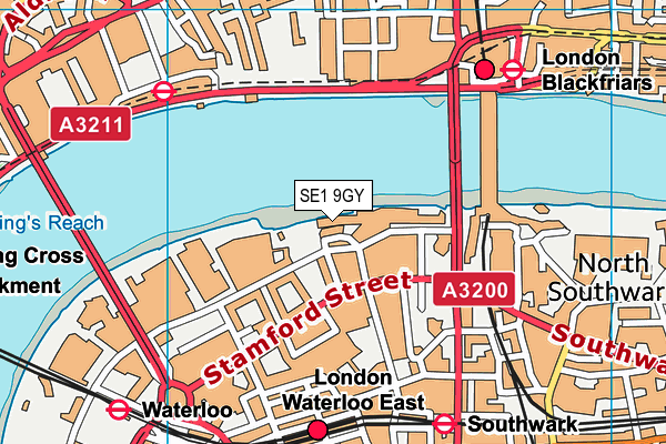 SE1 9GY map - OS VectorMap District (Ordnance Survey)