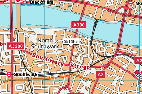 SE1 9HB map - OS VectorMap District (Ordnance Survey) SE1 9HB map - OS VectorMap District (Ordnance Survey)