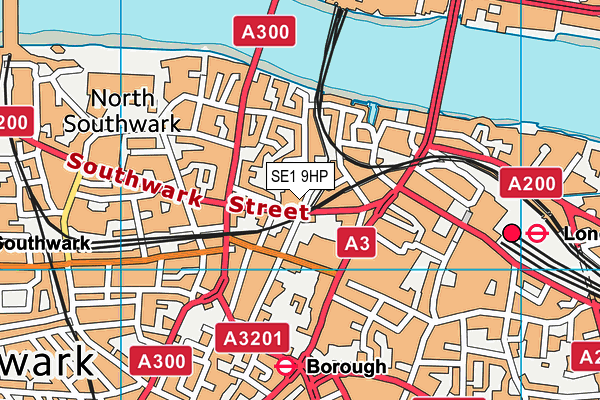 SE1 9HP map - OS VectorMap District (Ordnance Survey)