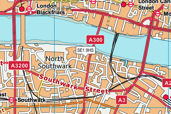SE1 9HS map - OS VectorMap District (Ordnance Survey) SE1 9HS map - OS VectorMap District (Ordnance Survey)