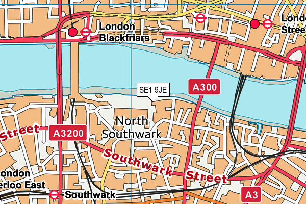 SE1 9JE map - OS VectorMap District (Ordnance Survey)