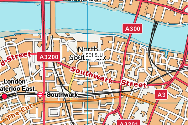 SE1 9JU map - OS VectorMap District (Ordnance Survey)