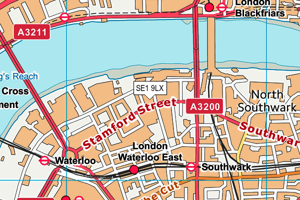 SE1 9LX map - OS VectorMap District (Ordnance Survey) SE1 9LX map - OS VectorMap District (Ordnance Survey)
